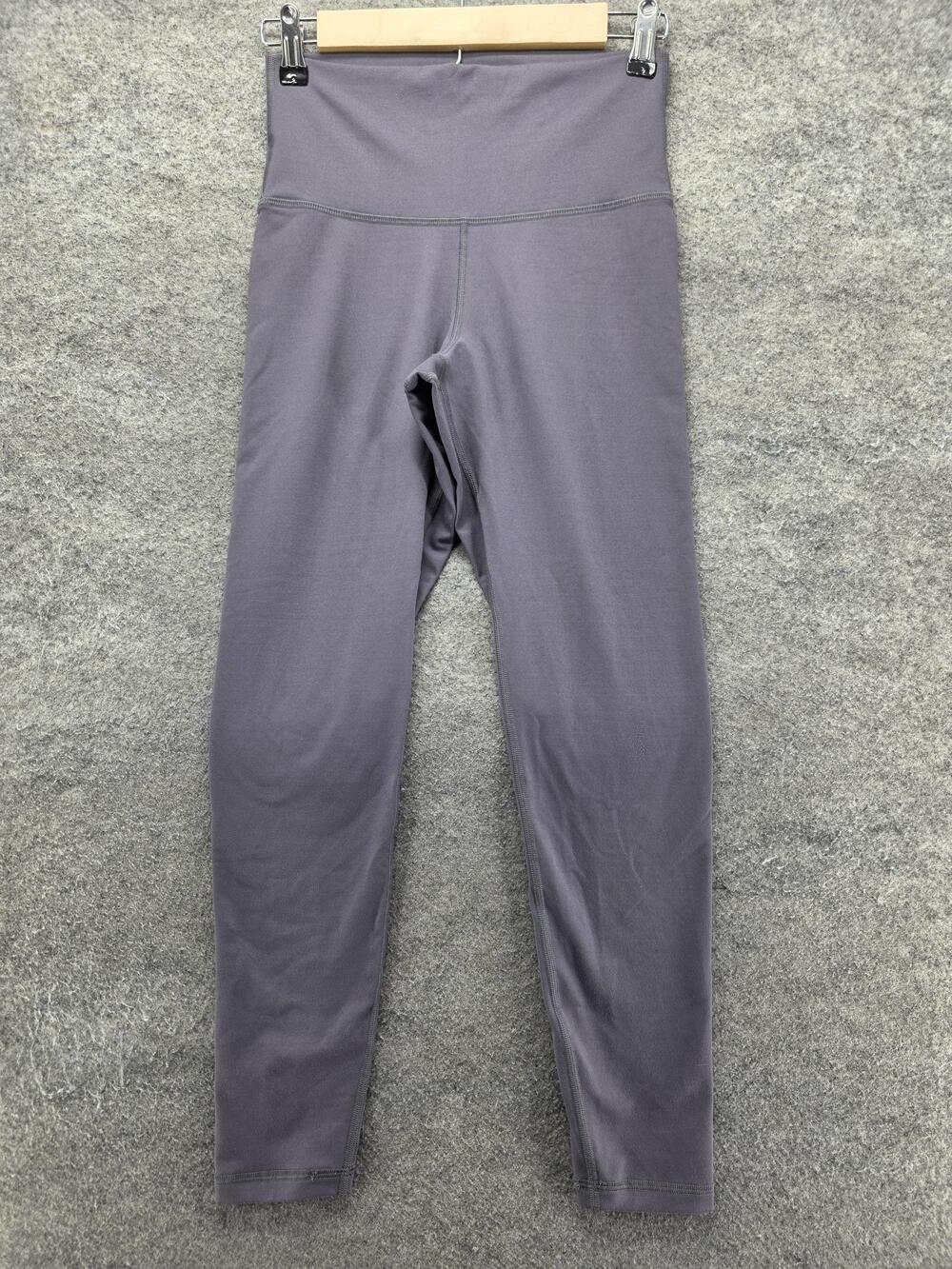 FLEO Leggings Womens M Gray Ankle Yoga Elastic Waist Stretch 28 Inseam